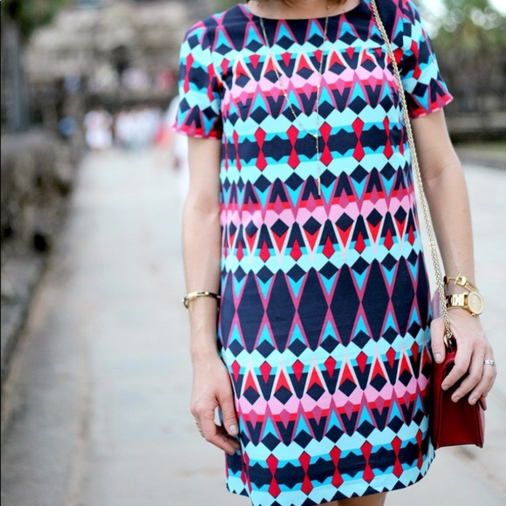 EUC J. Crew Geometric Shift Dress